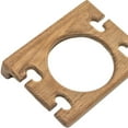 thumbnail image 3 of Traditional Solid Teak Wall Mount Glass and Toothbrush Holder, 3 of 6