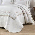 thumbnail image 3 of MarCielo 3-Piece 100% White Cotton Oversized Bedspread Set Coverlet Set Lightweight Quilt Set Sakura, 3 of 9