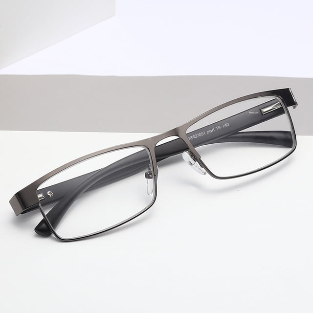 Gafas de lectura para personas mayores, gafas de lectura de moda para personas mayores, montura óptica de metal para gafas de lectura.