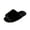 Black, variant on Willtoo Fuzzy Slippers for Women Open-Toe Slip On Memory Foam House Shoes Anti-Slip Indoor & Outdoor Fluffy Slides