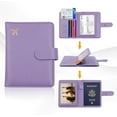 thumbnail image 2 of Passport Holder for Travel women/Men, Cute Passport Wallet Rfid Blocking Card Slots, Rfid Passport Cover/CaseTravel Wallet, Passport Book Holder-Purple1, 2 of 6