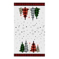 thumbnail image 1 of Festive Holiday Snowman and Fir Tree Patterned Kitchen Towels for Seasonal and Drying Dishes, 1 of 6