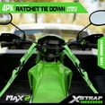 thumbnail image 2 of XSTRAP STANDARD Ratchet Tie Down Straps - 4 Pk - 1'' x 15 Ft 1890 Lbs Break Strength-Cargo Straps with Integrated Soft Loops, Truck (Green), 2 of 8
