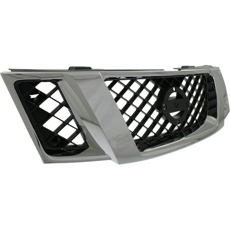Grille Assembly Compatible With 2008-2012 Nissan Pathfinder Chrome Shell  with Black Insert