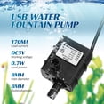 thumbnail image 2 of Pompe à Eau Usb Mini Submersible, Pompe à Eau pour Animaux, Fontaine à Eau pour Chat, Table d'Eau, Aquarium, Bac à Poissons, 2 of 4