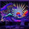 thumbnail image 1 of Tapiz de Pared Maccyafst Ola del Océano Reactivo a Luz UV 150x200cm, 1 of 6
