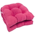 thumbnail image 1 of Coussins de Chaise Capitonnés en Microsuède Uni en Forme de U de 16 Po (Ensemble de 2), 1 of 2