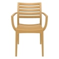 thumbnail image 3 of Compamia Artemis Outdoor Patio Dining Arm Chair in Teak Brown, 3 of 9