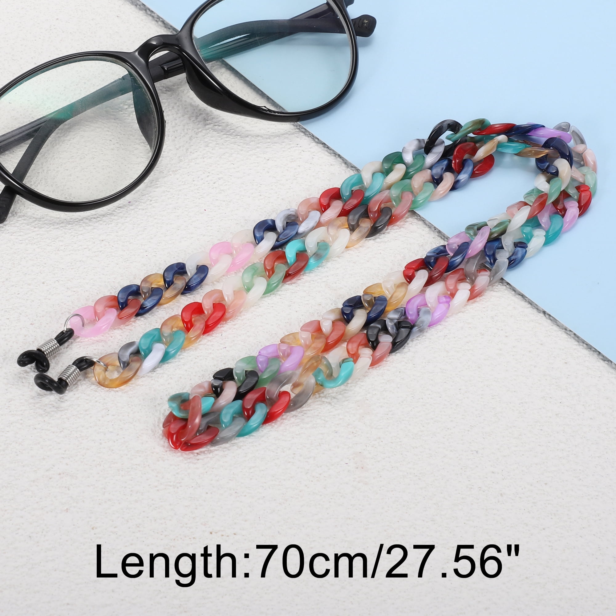 Unique Bargains Dopamine Color Pattern Eyeglass Chain 27.56" 1 Pc Multicolour