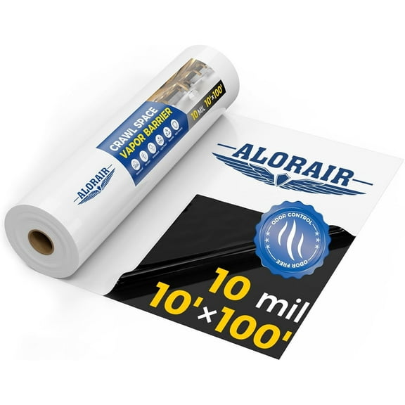 ALORAIR Crawl Space Vapor Barrier 10 mil 10'x100' Drop Cloth Coverage 1000 sq.ft