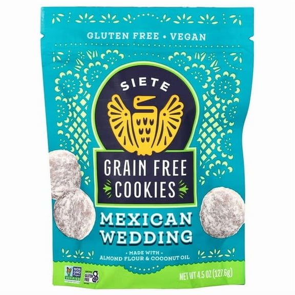 Siete, Grain Free Cookies, Mexican Wedding, 4.5 oz Pack of 3