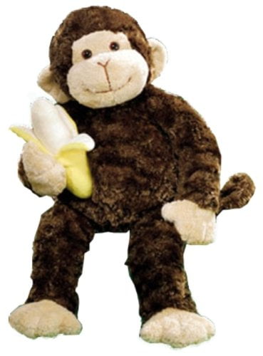 stuffed toy monkey with banana