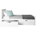 thumbnail image 3 of BEDSMART Lit Simple en Bois Massif avec Rangement / Blanc, 3 of 7