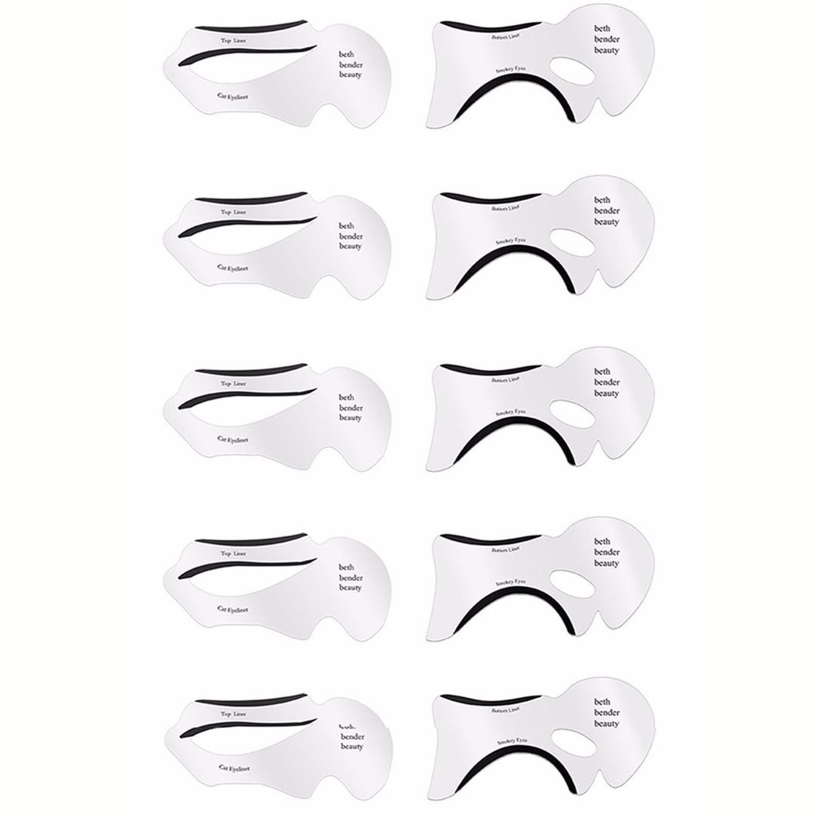 timifis 10pcs eyeliner stencils smoky makeup accessories cat eyes shadow template tool eyeliner makeup card walmart com