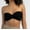 Black, variant on Women's Color Knitted Wool Casual Bra Vest Tops