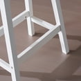 thumbnail image 6 of Hassch White Bar Stools Set of 2, 24.2" Counter Height Pine Wood Saddle Seat Stools with Footrests, for Dining Room, Kitchen Island, Home Pub, 6 of 10