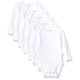 thumbnail image 1 of Hanes Baby Body de manga larga Ultimate Flexy para niños y niñas, paquete de 5, color blanco diamante, 12-18 meses, 1 of 1
