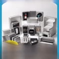 thumbnail image 1 of Caja de hojalata con insignia, caja de almacenamiento de disco U, caja de hierro rectangular de metal plateado esmerilado, embalaje con logotipo, 1 of 5