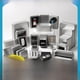 thumbnail image 1 of Caja de hojalata con insignia, caja de almacenamiento de disco U, caja de hierro rectangular de metal plateado esmerilado, embalaje con logotipo, 1 of 1