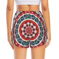 thumbnail image 2 of Lsque Round Design Printed Women's Running Shorts with Liner Pockets,Elastic Quick Dry Workout Athletic Gym Yoga Shorts,Womens High Waist Shorts-, 2 of 9