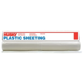 Poly-America 12' X 200' Clear 1.5 mil Polyethylene Husky Plastic Sheeting (2 Rolls)