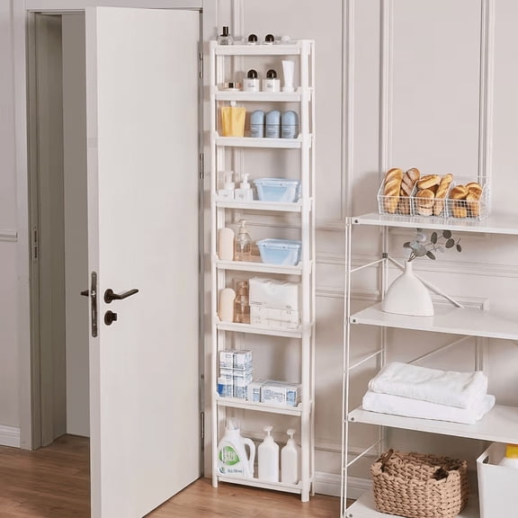 NTYNTY Behind The Door Storage Rack, Bathroom Storage Rack, Ultra-Thin Multi-Layer Storage Rack