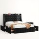 thumbnail image 1 of Garvee Base de Cama con Plataforma de Tamaño Matrimonial de 46,4", con 4 Cajones y Estación de Carga, Negro, 1 of 8