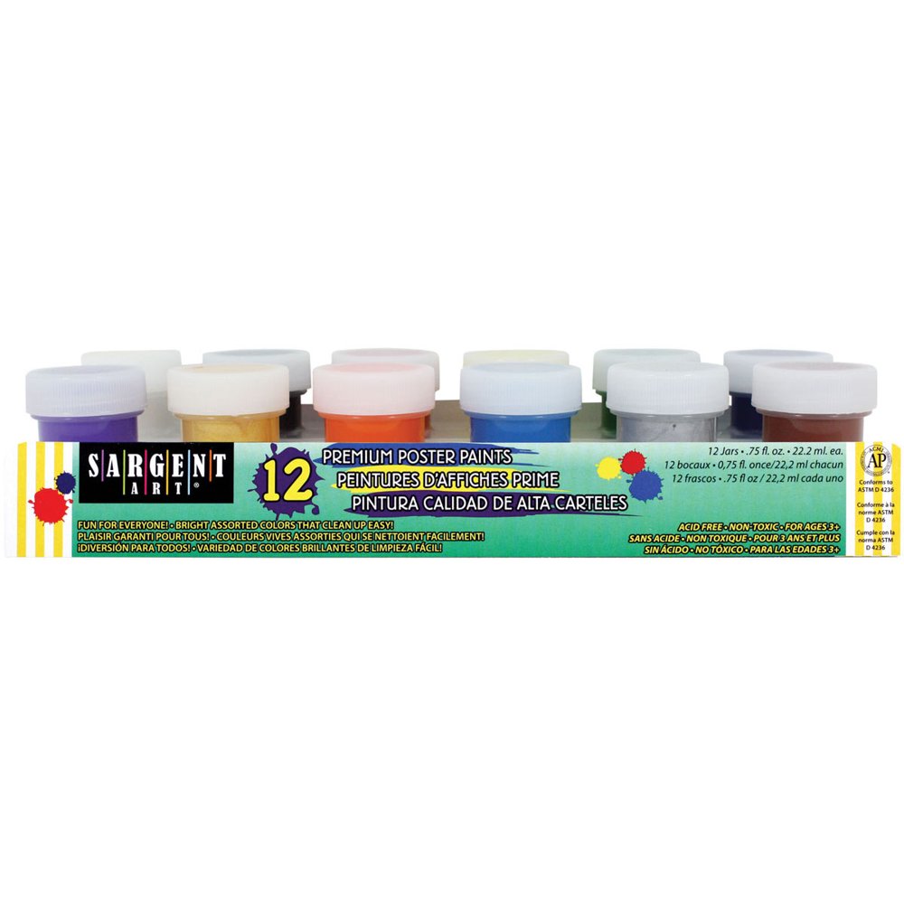 Premium Poster Paint Set 12/Pkg