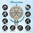 thumbnail image 3 of 8'' High Pressure Rain Shower Head, Handheld Combo with 16'' Extension Arm and 71'' Hose, 3 of 8