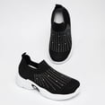 thumbnail image 3 of Dakaela 4-13Y Toddler Rhinestone Slip on Sneakers Boys Girls Sparkly Arch Support Walking Running Tennis Shoes for Outdoor Athletic Sports Black, 3 of 9