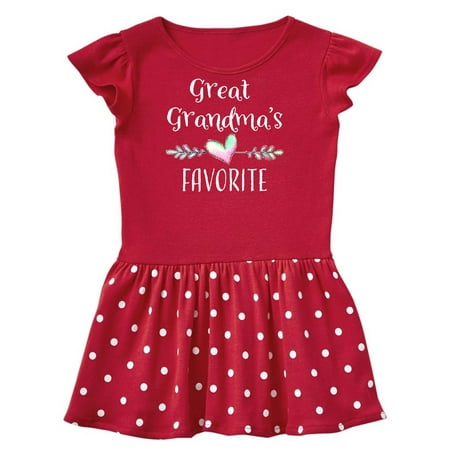 

Inktastic Great Grandmas Favorite- Heart Great Grandchild Gift Toddler Girl Dress