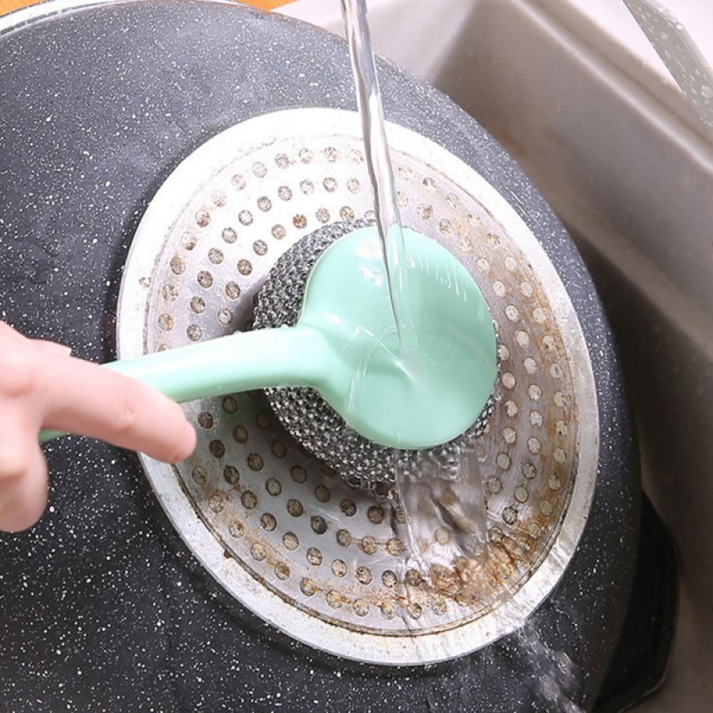 ATB 1 Stainless Steel Pan Brush Wire Metal Sponge Scrubber Cleaner Scourer Pots Dish
