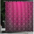 thumbnail image 4 of Ambesonne Damask Shower Curtain, Medieval Style Stripes, 69"Wx84"L, Magenta, 4 of 5