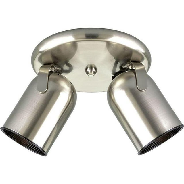 Progress Lighting P6149-09 Directional 50W 2-Light Medium E-26 Base Track Light - Brushed Nickel
