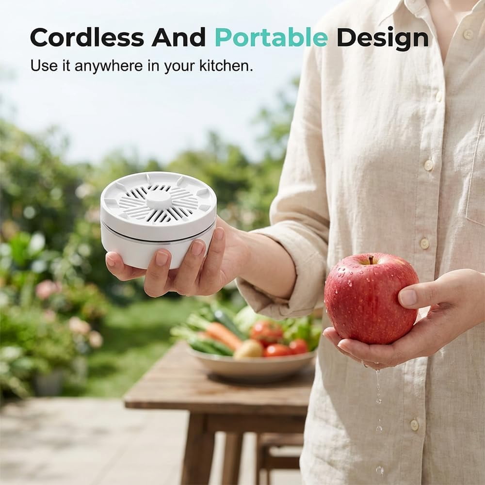 Fruit and Vegetable Washing Machine, Portable USB Wireless Veggie Wash with Purification Technology, Waterproof Fruit and Vegetable Cleaner, Fruit and Veggie Purifier