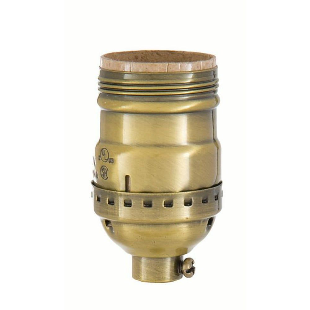 B&P Lamp® Keyless Early Electric Style Lamp Socket, Antique Bronze