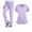 Purple, variant on WULMLEO Womens Scrub Sets 2 Piece V Neck Stretch Scrubs Outfits Petite Short Sleeve Fashion Nursing Workwear Shirts and Joggers Medical Casual Soft Comfortable Nurse Uniform Beige M