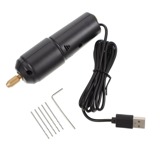 MasteelfCA 1 Ensemble Mini Perceuse Électrique à Main Petite Perle Aéromodélisme Époxy USB