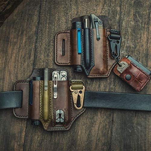 RAWHYD Waxed Canvas EDC Pocket Organizer, Compact EDC Pouch for Men, and  Multi-Tool EDC Wallet, Grey