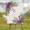 thumbnail image 4 of Guirnalda colgante de flores artificiales, 2 piezas, hojas verdes, decoración de fondo, seda Lavanda, 4 of 9