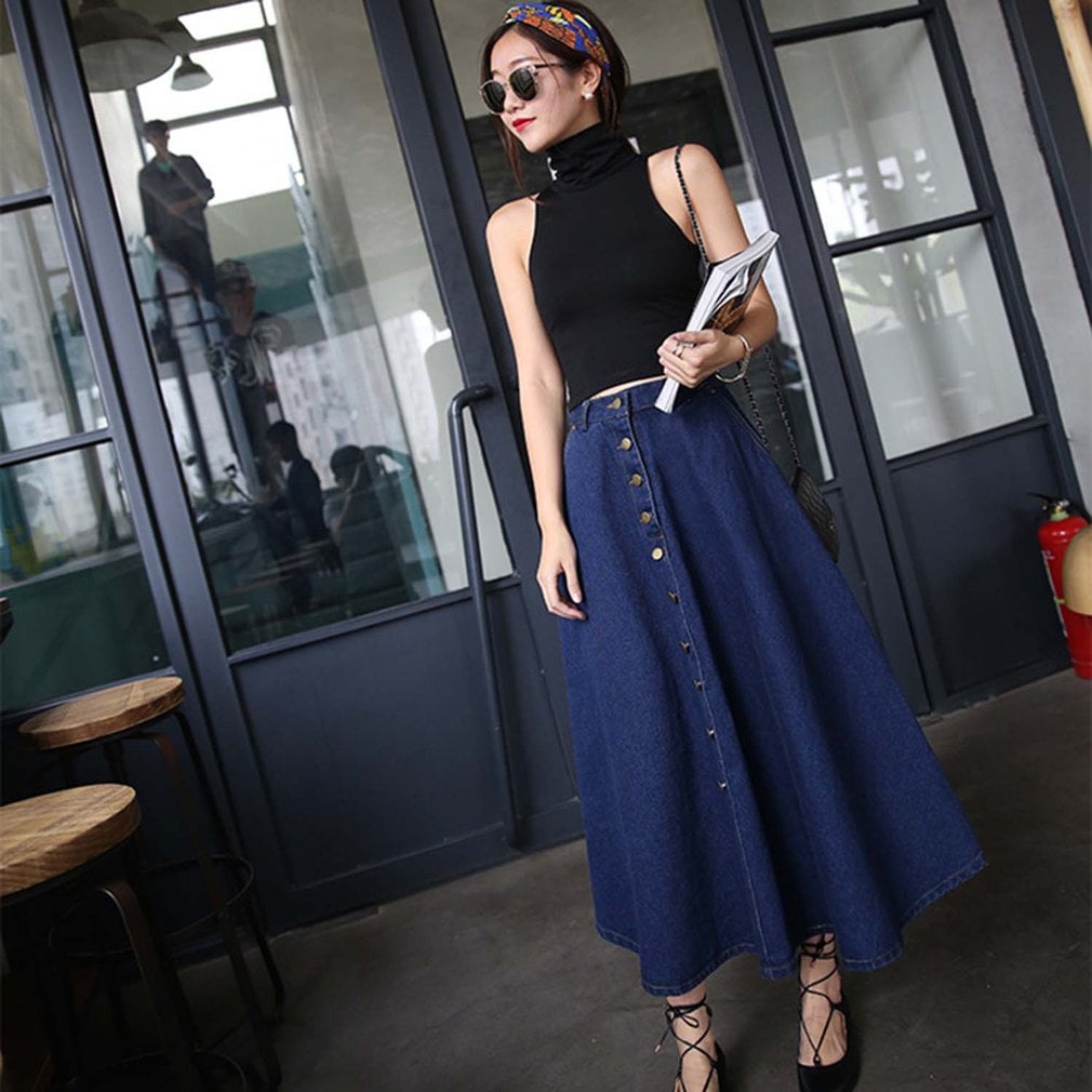 jeans long skirt and top