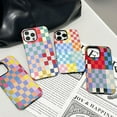 thumbnail image 3 of Lunfar Compatible with iPhone 16 Pro Max Case,Cute Colorful Checkered Case with Shockproof Slim Soft TPU and Hard PC Protective Cases for Women/Men Designed for iPhone 16 Pro Max Case, 3 of 5