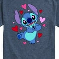thumbnail image 3 of Lilo & Stitch - Heart Eyes Stitch - Men's Short Sleeve Graphic T-Shirt, 3 of 5