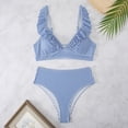 thumbnail image 5 of Afdoent Women's Bikini Sets Women High Waisted Bikini Push Up Two Piece Swimsuits Vintage Retro Ruched High Waist Print Bikini Set Vintage Swimwear, 5 of 6
