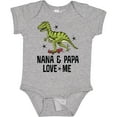 thumbnail image 3 of Inktastic Nana and Papa Love Me Dinosaur Grandson Boys Baby Bodysuit, 3 of 5