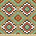 thumbnail image 2 of Ethnic Upholstery Fabric by the Yard, Tribal Inspired Geometrical Motifs with Squares and Triangles in Colorful Tones, Decorative Fabric for DIY and Home Accents, Multicolor by Ambesonne, 2 of 5