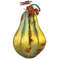 thumbnail image 2 of Northlight Gourd Metal Fall Harvest Decoration - 14" - Gold and Orange, 2 of 8