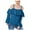 Blue, variant on I.N.C Womens Cold Shoulder Ruffled Pullover Blouse, Blue, XX-Large