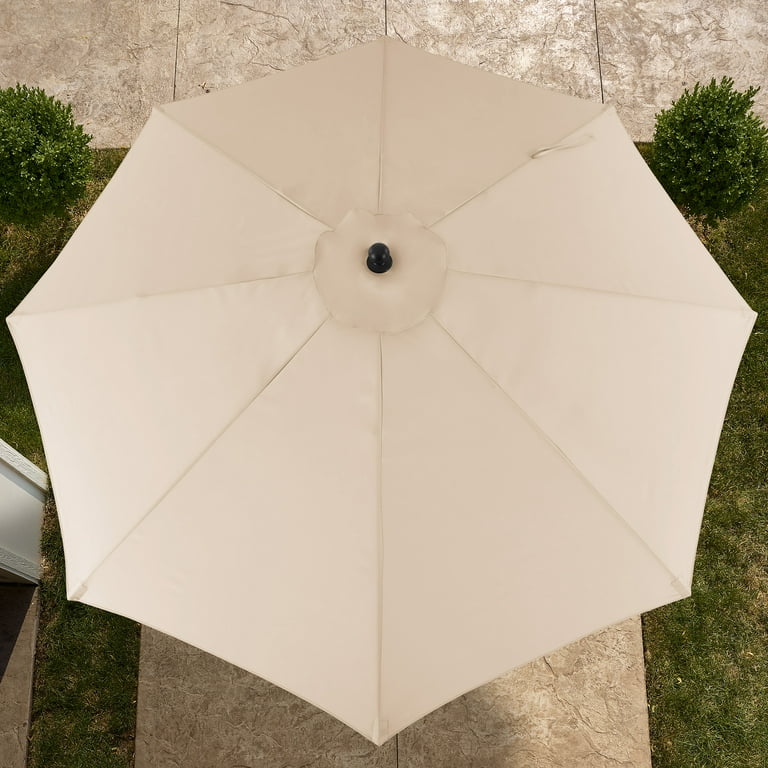 beige market patio umbrella Vineego Beige Market Patio Umbrella, Waterproof, Fade Resistant, Size: 9'