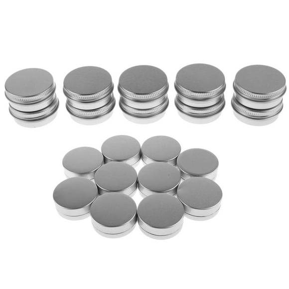 20 Piezas 10g 15g Crema de Aluminio forma forma forma Envases de Bálsamo Labial Vacíos Frascos Lata